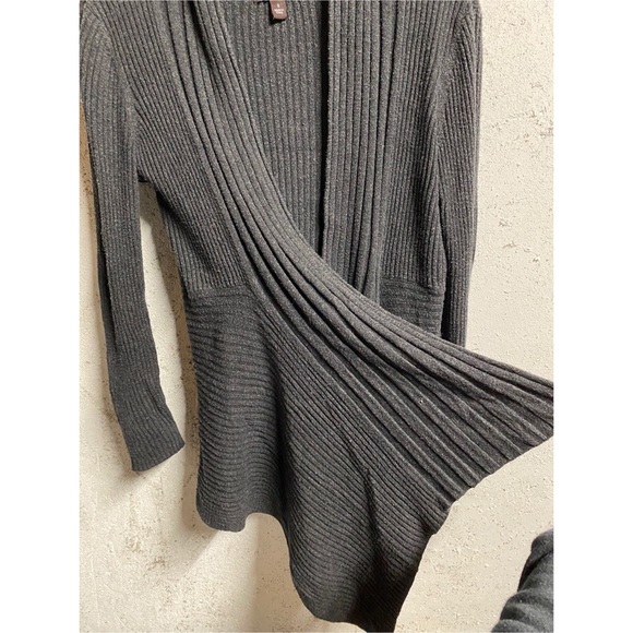 Grey Ribbed Cardigan - Picture 6 of 6